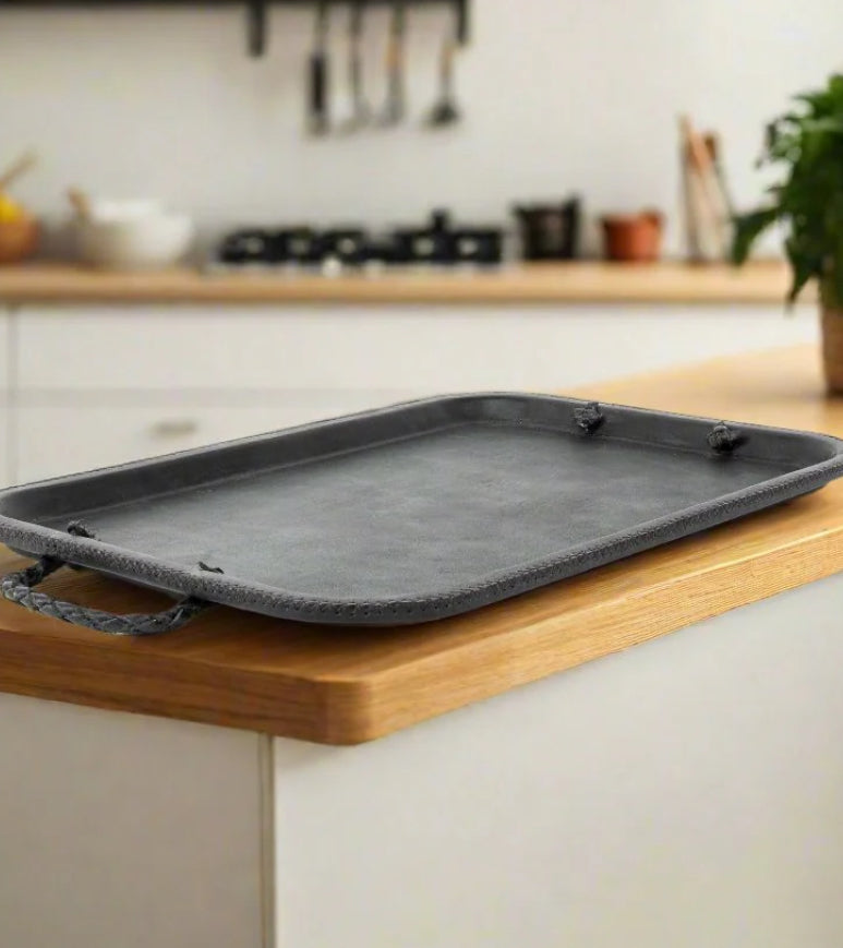 Hermana 16” Serving Tray w/ Braided Handles
