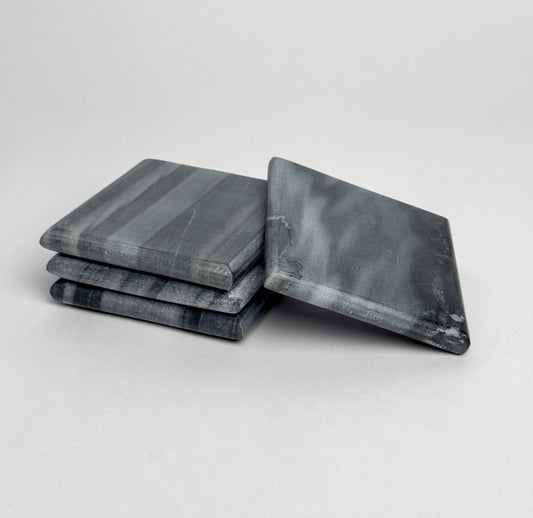 Gray Marble S/4 Coasters