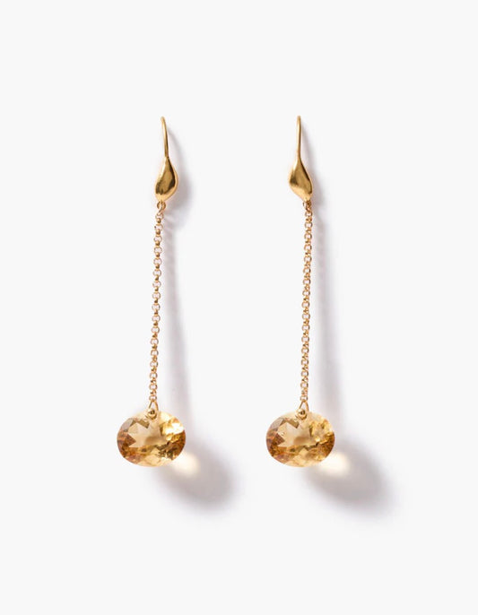 Chan Luu Camille Drop Earrings Citrine