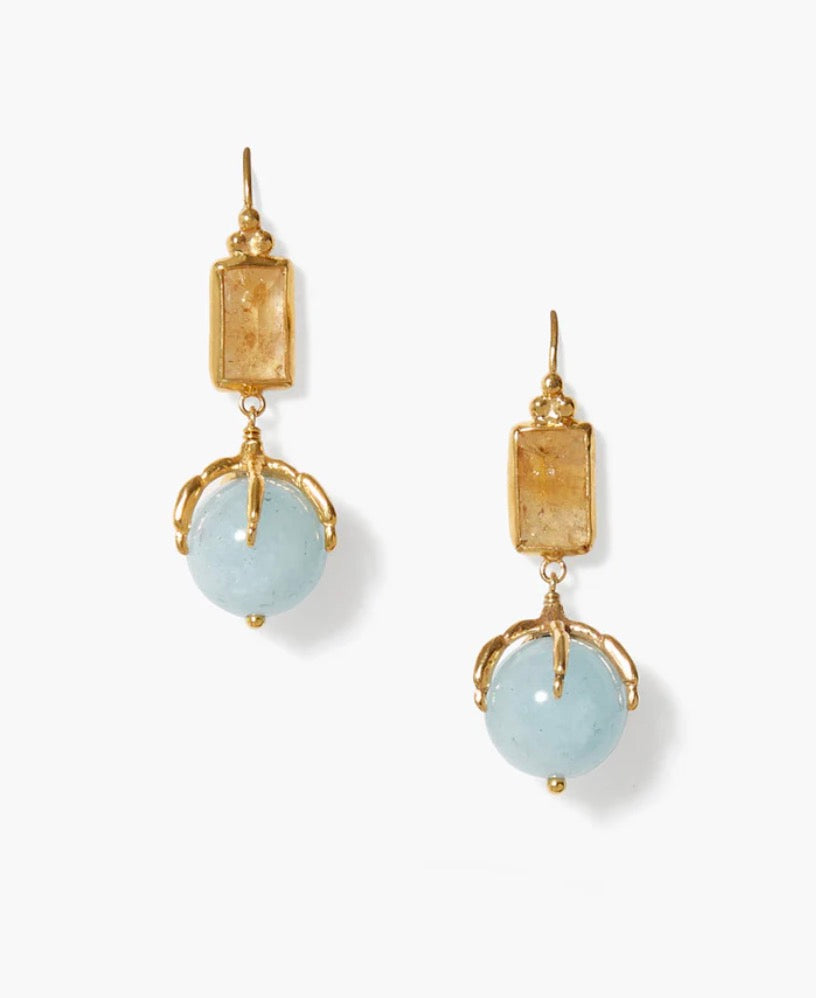 Chan Luu Lark Drop Earrings Citrine Mix