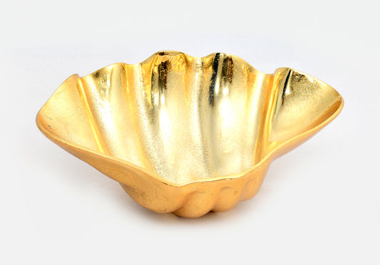 Textured Gold Seashell Bowl