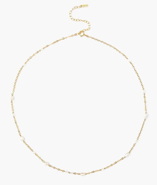Chan Luu Free-Form Pearl Necklace White