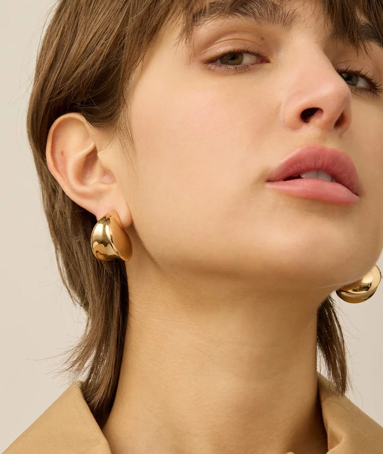 Nouveaux Puff Earrings — Gold