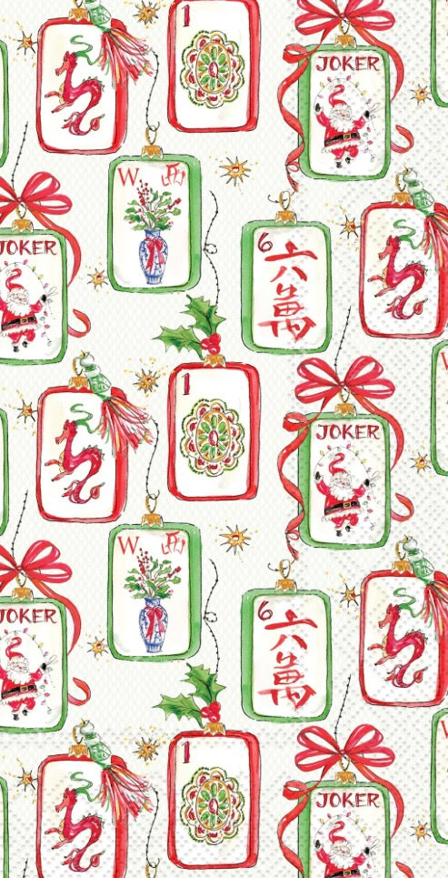 Mahj and Santa Guest Towels