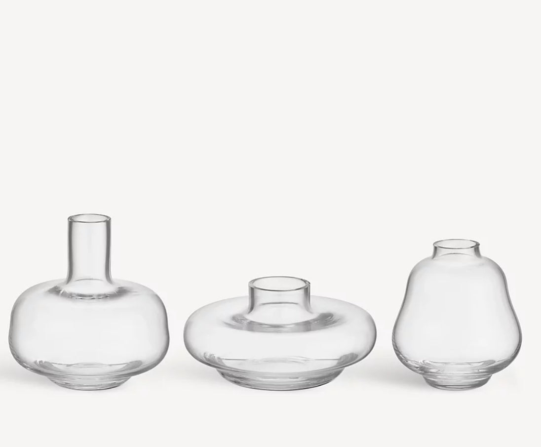 Kappa Vases Clear Mini 3-pack