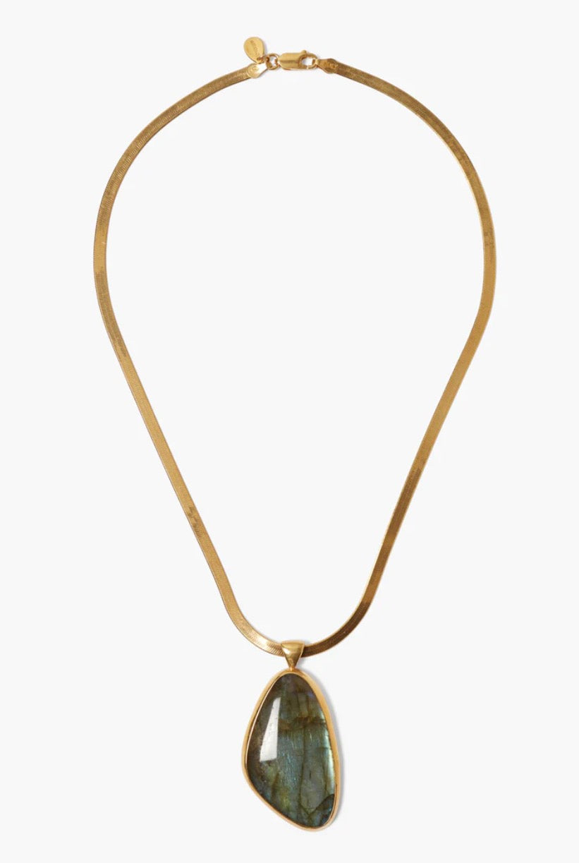 Chan Luu Yasmine Necklace Gold Labradorite