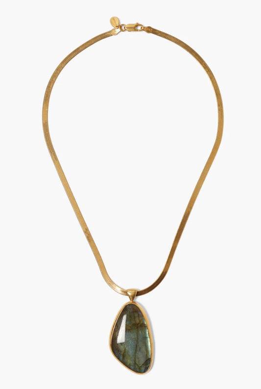 Chan Luu Yasmine Necklace Gold Labradorite