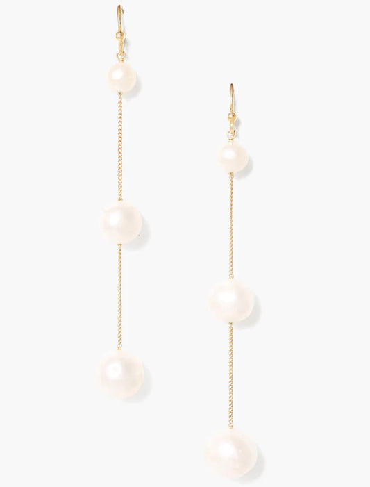 Chan Luu Tiered Floating Pearl Earrings