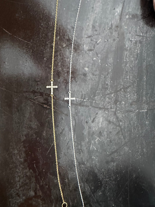 Diamond Cross Bracelet