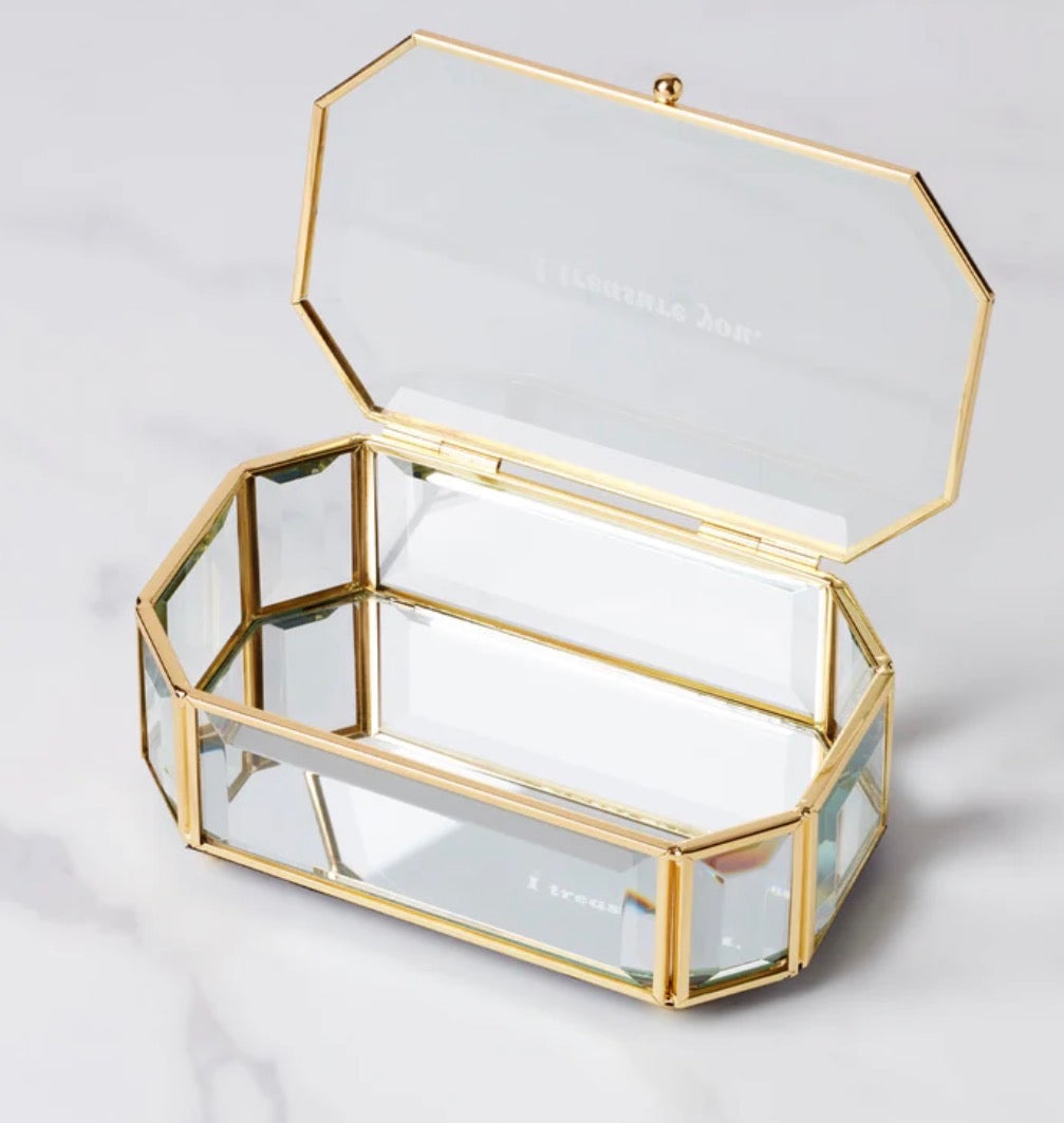 “I Treasure You” Clear Jewelry Box