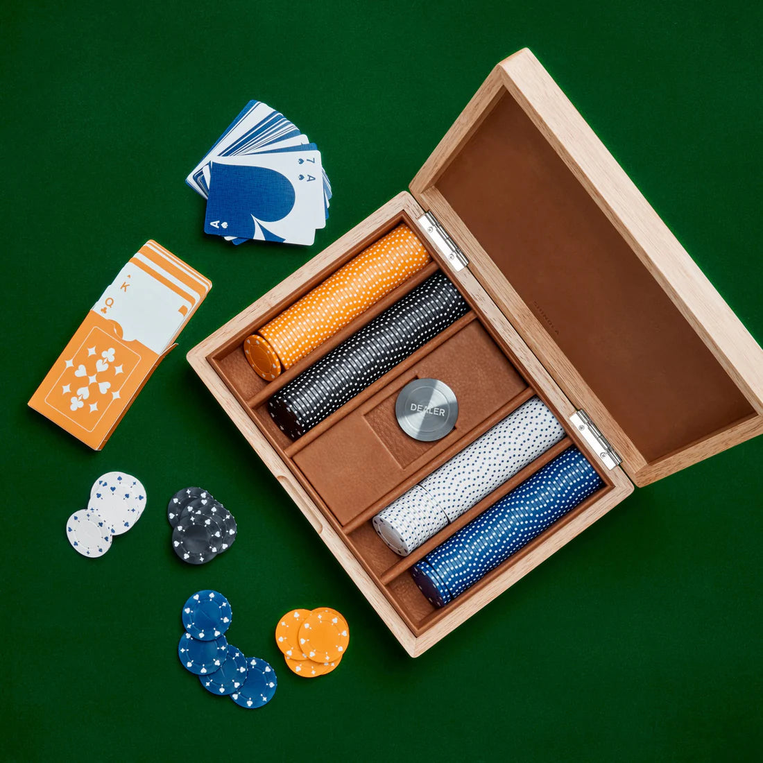 Shinola Lacquered Wood Poker set