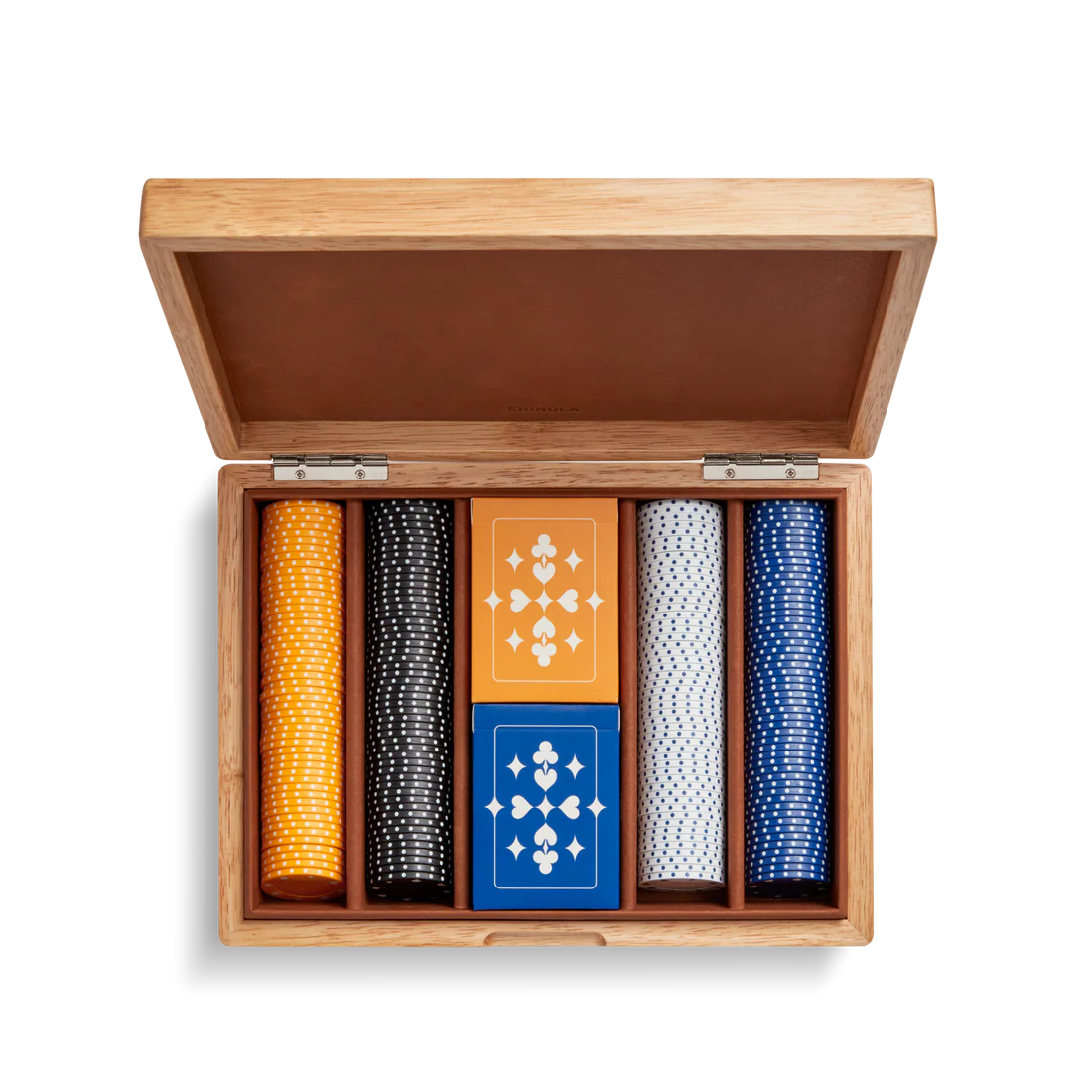 Shinola Lacquered Wood Poker set