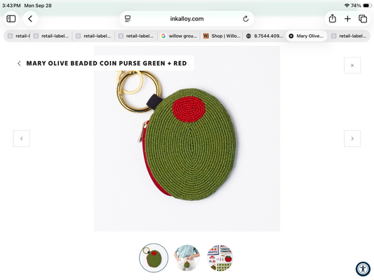 Ink & alloy coin purse