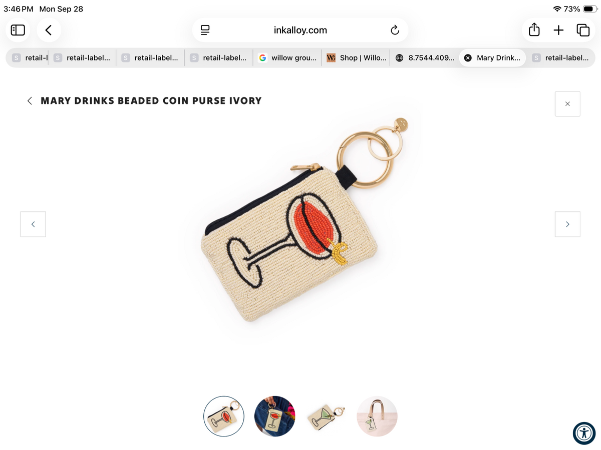 Ink & alloy coin purse