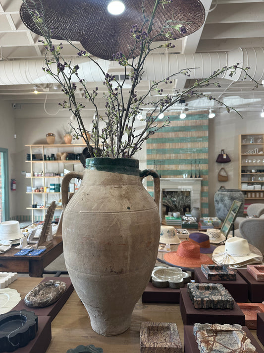 Vintage Turkish Terracotta Drip Vase-Jumbo