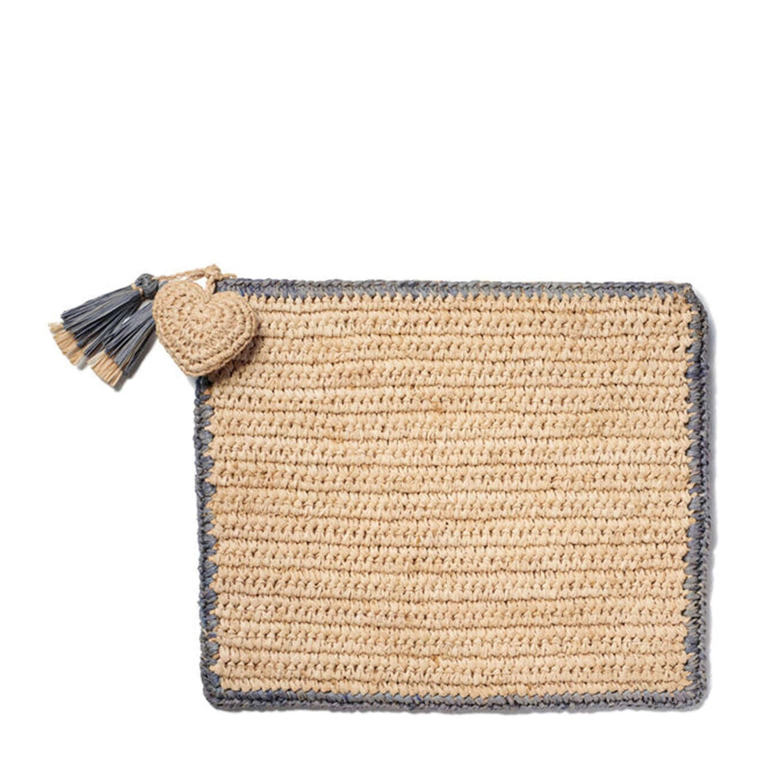 Raffia Border Pouch