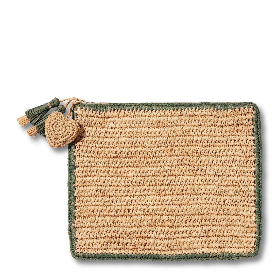 Raffia Border Pouch