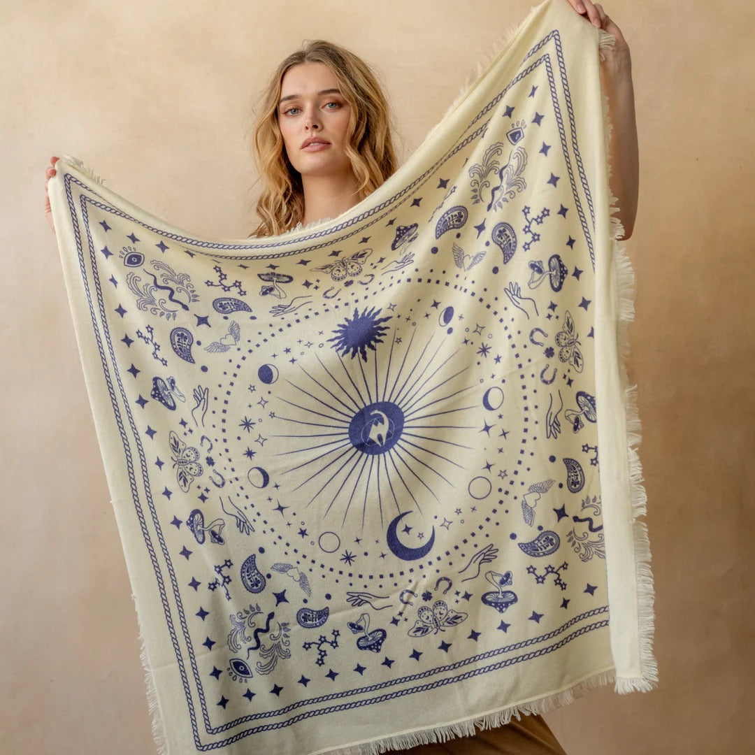 Cosmic Rodeo Cashmere Bandana Sweater Wrap
