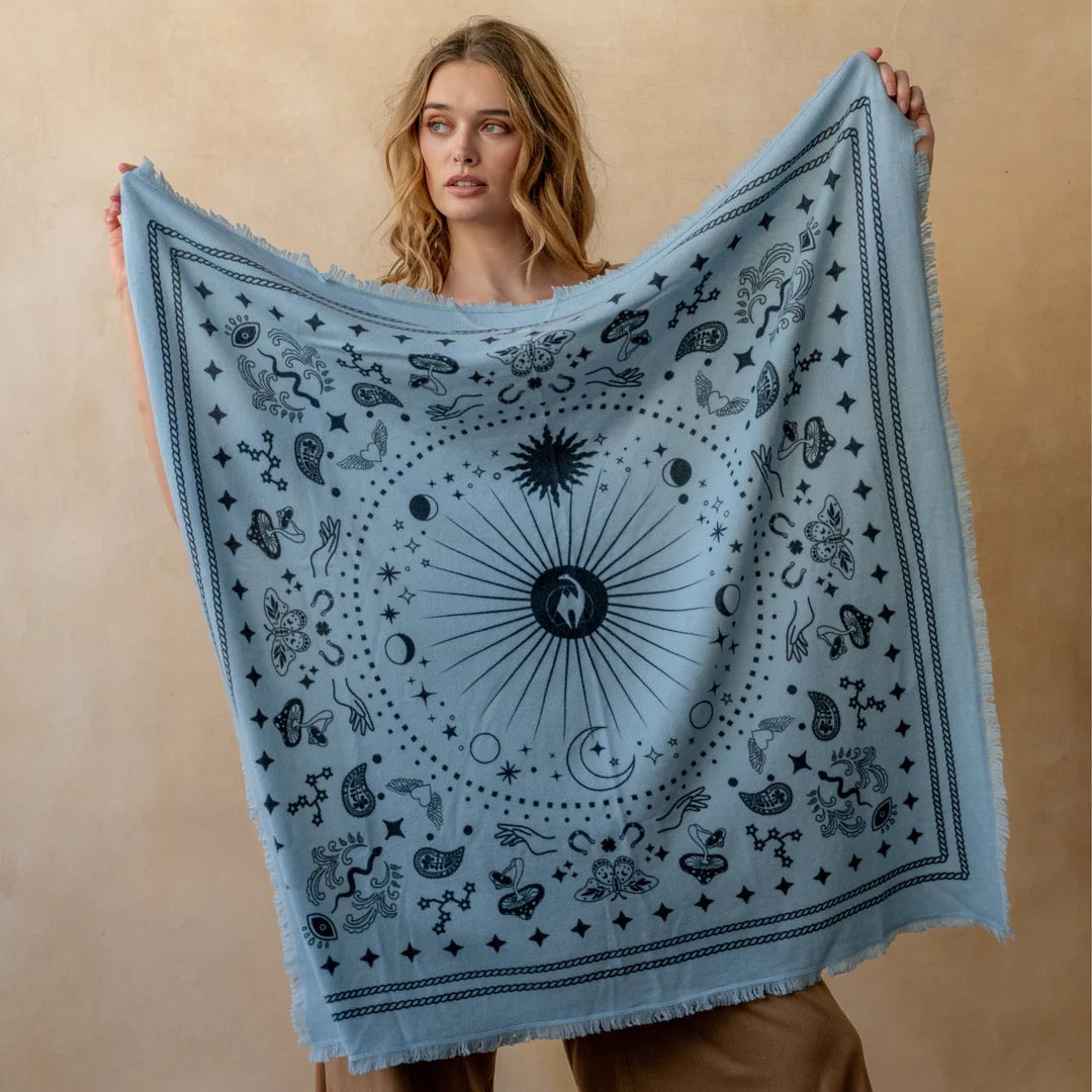 Cosmic Rodeo Cashmere Bandana Sweater Wrap