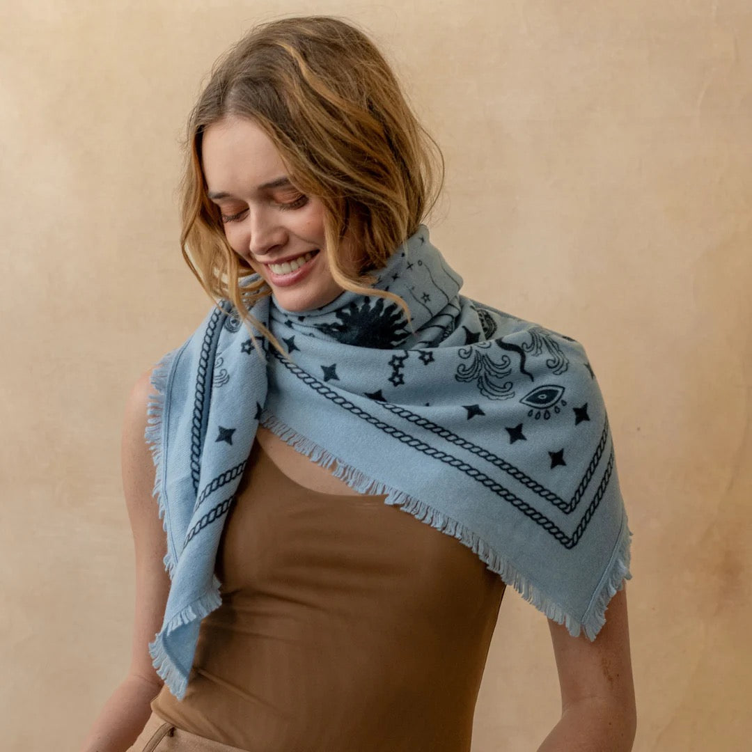Cosmic Rodeo Cashmere Bandana Sweater Wrap