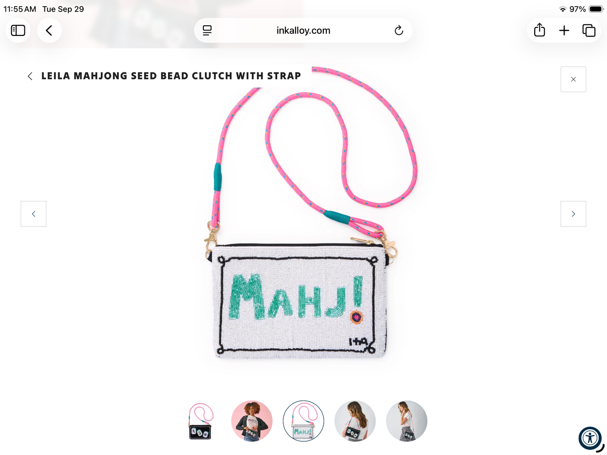 Ink & Alloy Beaded Bag