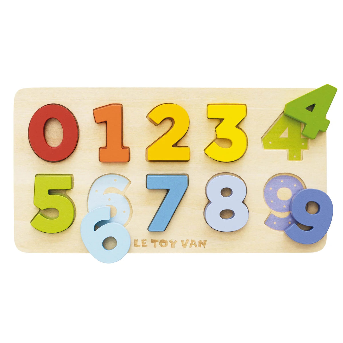 Le Toy Van COUNTING WOODEN NUMBERS SHAPE SORTER
