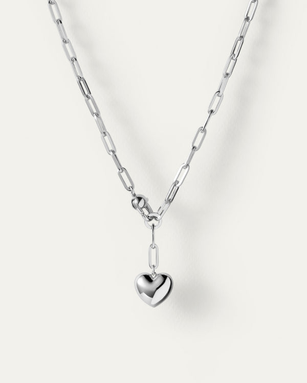 Puffy Heart Chain Necklace