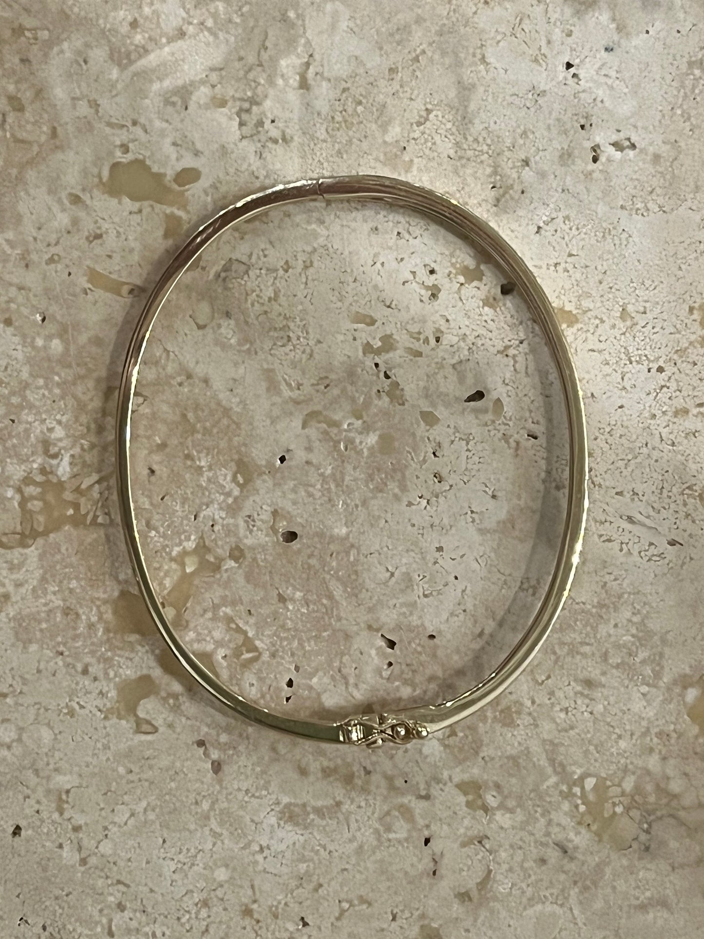 Gold Bangle Bracelet With Diamonds 7mm