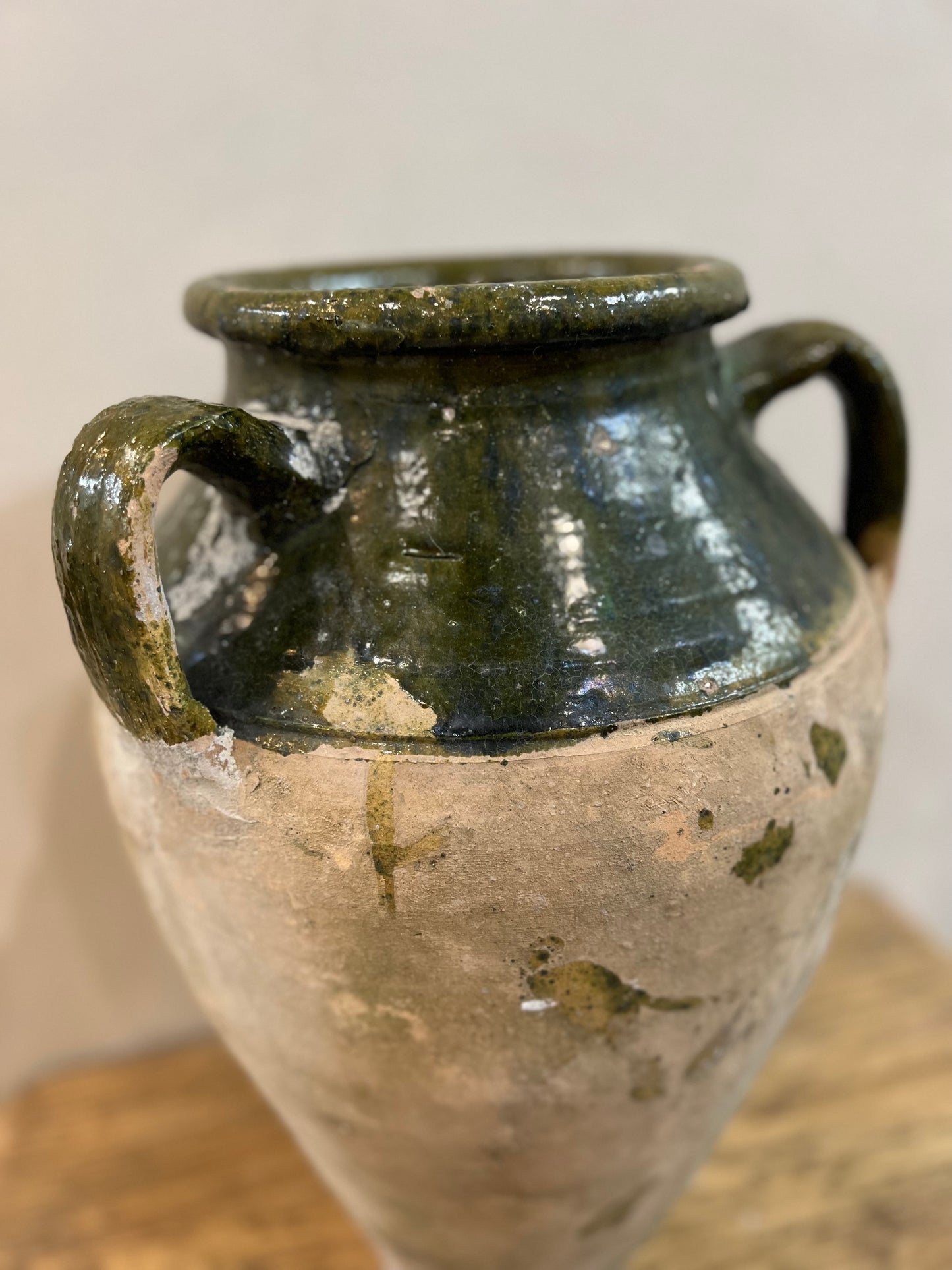 Vintage Turkish Terracotta Drip Vase-Jumbo