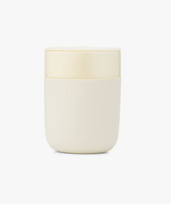 Cream Porter Ceramic Reusable Coffee Mug 12oz