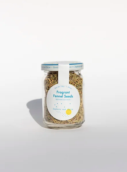 Fragrant Fennel Seeds Glass Jar