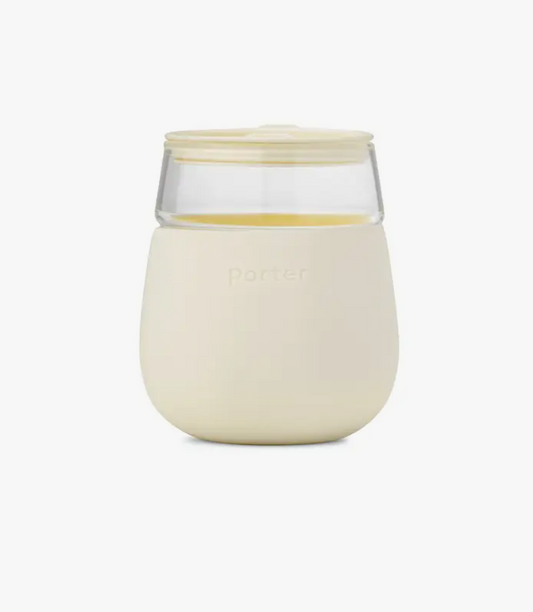 Cream Porter Wine & Drink Glass Cup with Silicone Wrap