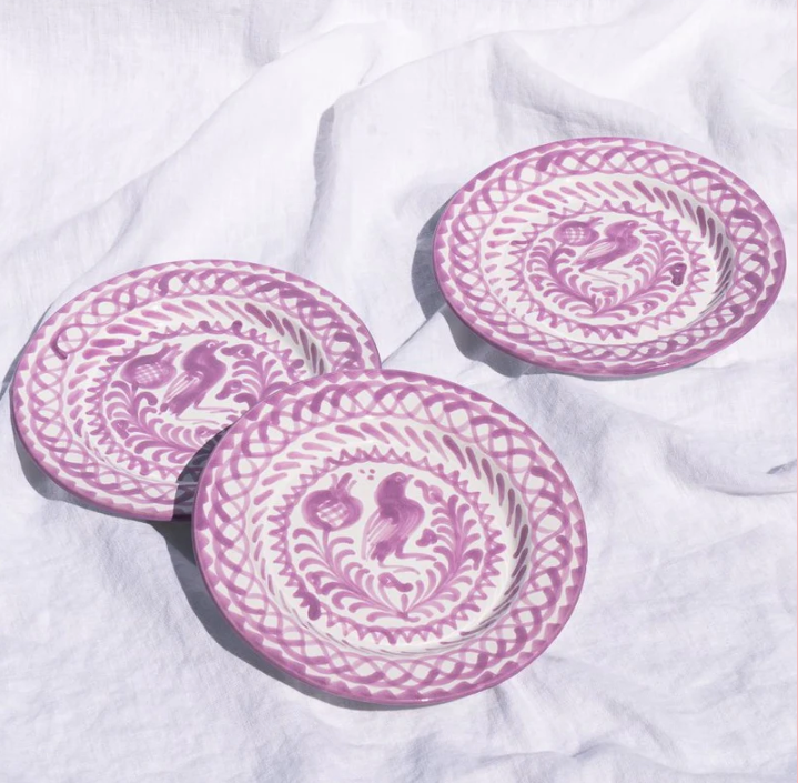 Salad Plate-Hand Painted Traditional Designs set of 2
