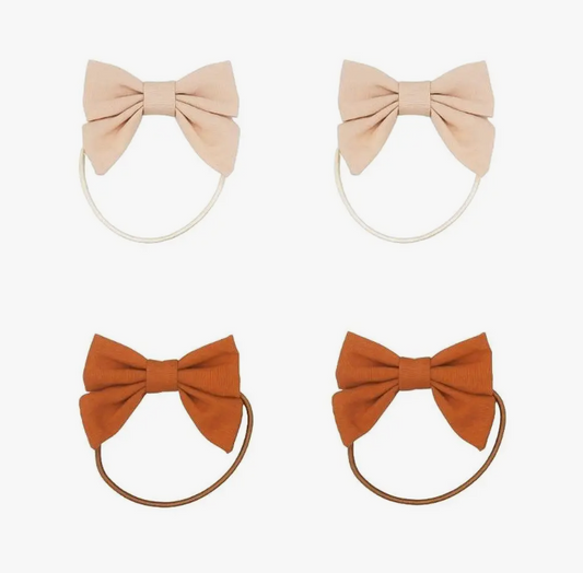 Fable Bow | Ponies - Oat + Sienna | Set of 4