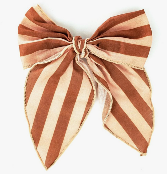 Fable Bow-Mid Size - Stripes Sunset + Tierra