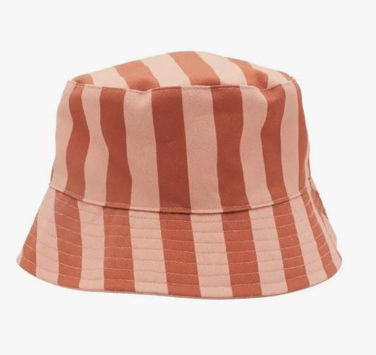 Reversible Bucket Hat - Stripes Sunset + Tierra 48cm