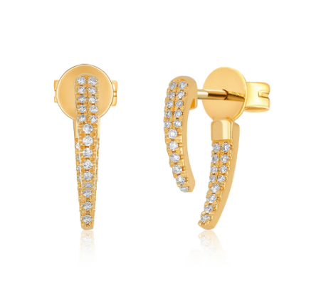 MINI DIAMOND HOOK EARRING