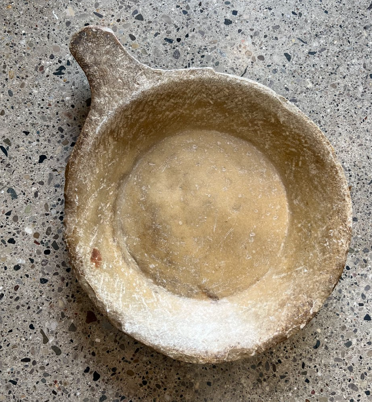 Vintage Stone Platter with handle