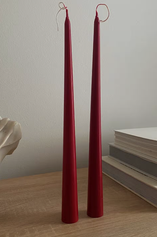 Ruby Red Tall Candle Sticks