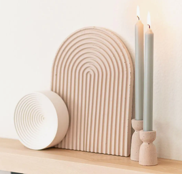 Concrete Tapered Candle Holders