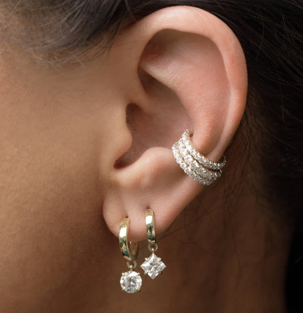 Ear Cuff White Diamond-LG