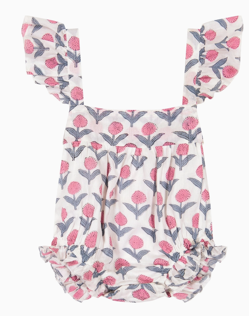 Chloe Baby Romper Pink Flower