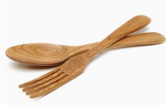 Berard Parisian Olive Wood Salad Servers