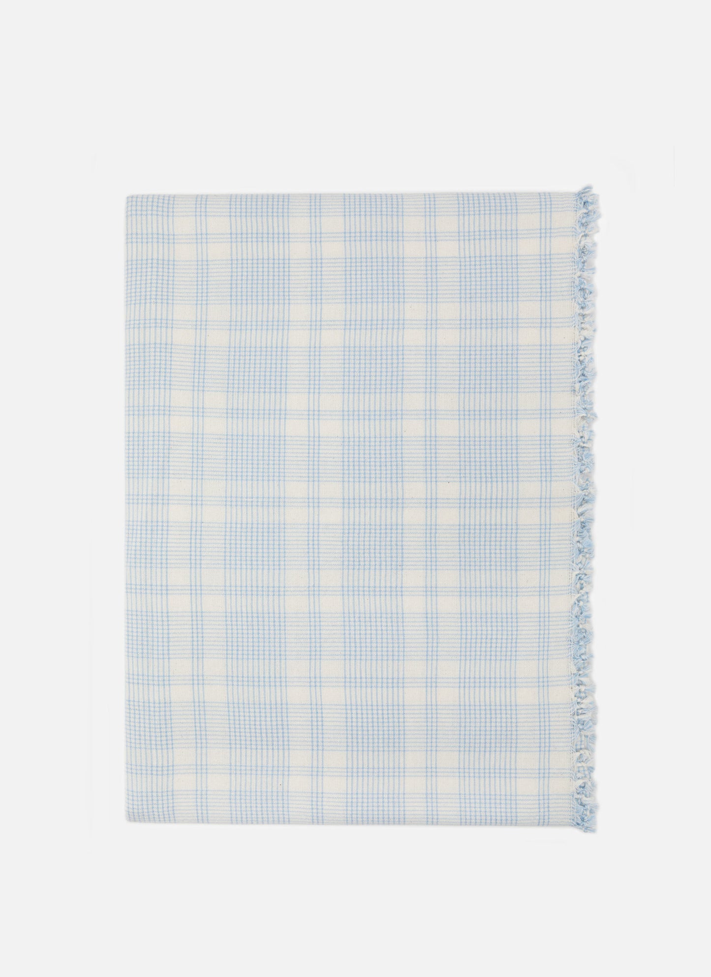 Woven Tablecloth: Marianne Plaid - Baby Blue