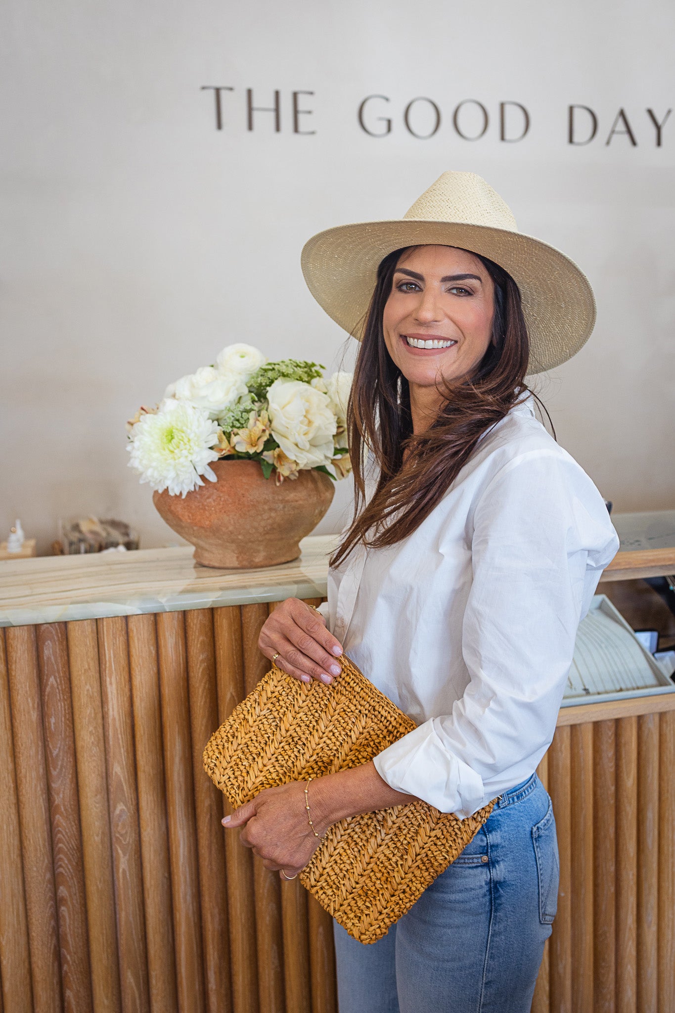 Allegra Raffia Pouch