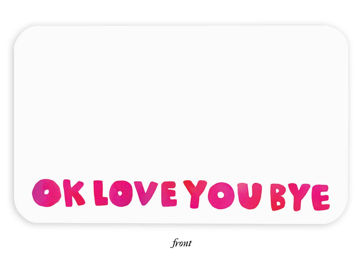 OKloveyoubye Little Notes® – Mini Notecard Pack, Set of 55