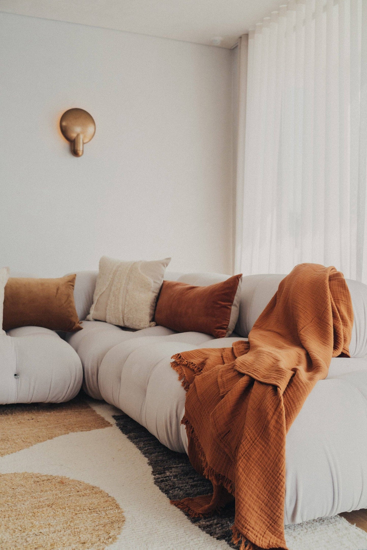 SAARDE Enes Throw | Terracotta