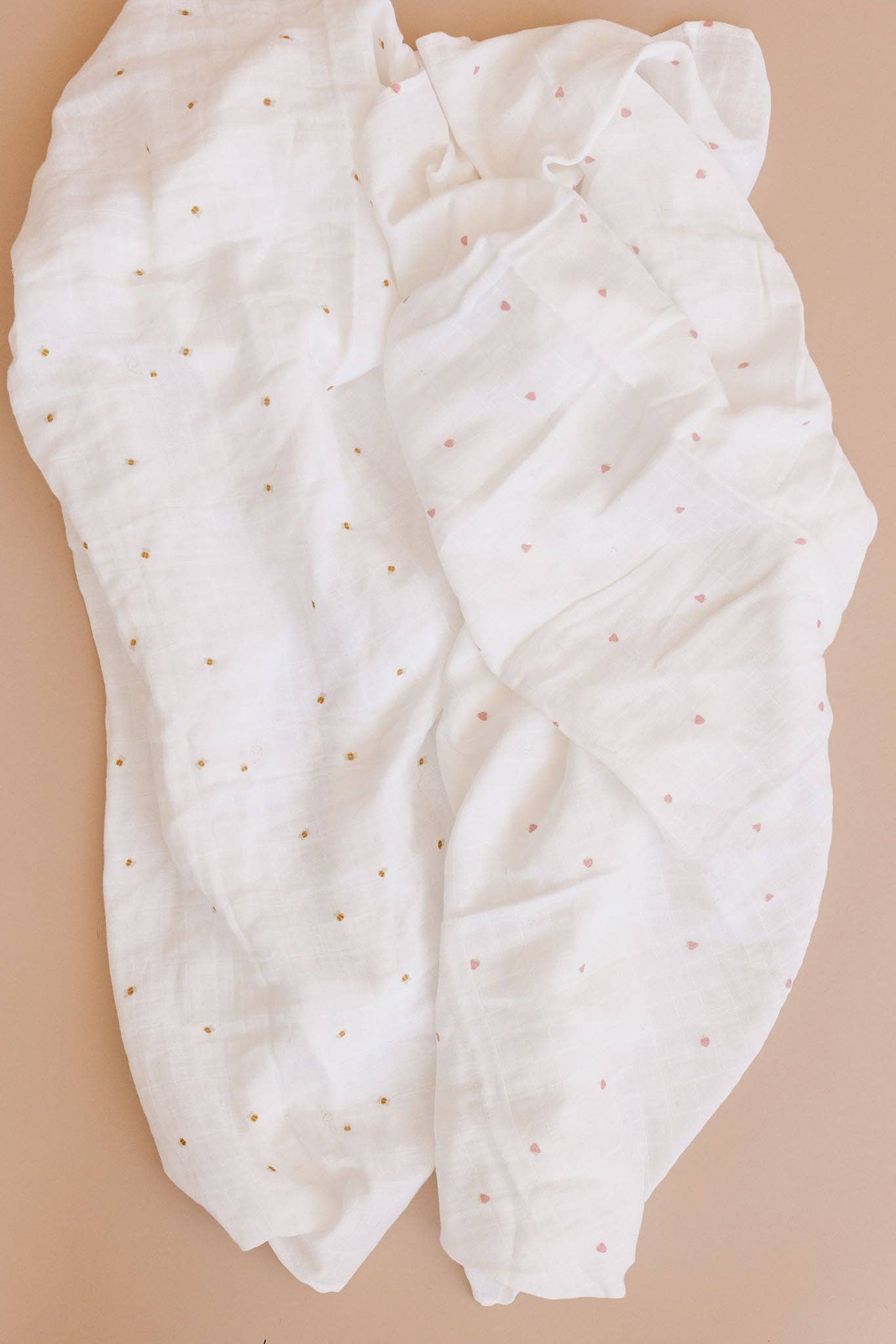 Swaddle Strawberry Baby Organic Muslin Blanket Girl Pink