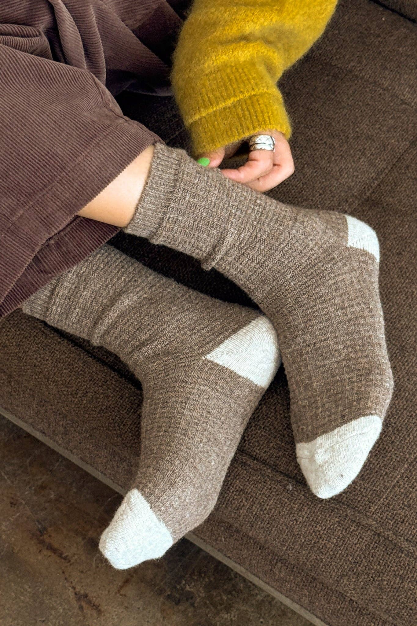 LeBon Shoppe Wool Waffled Socks