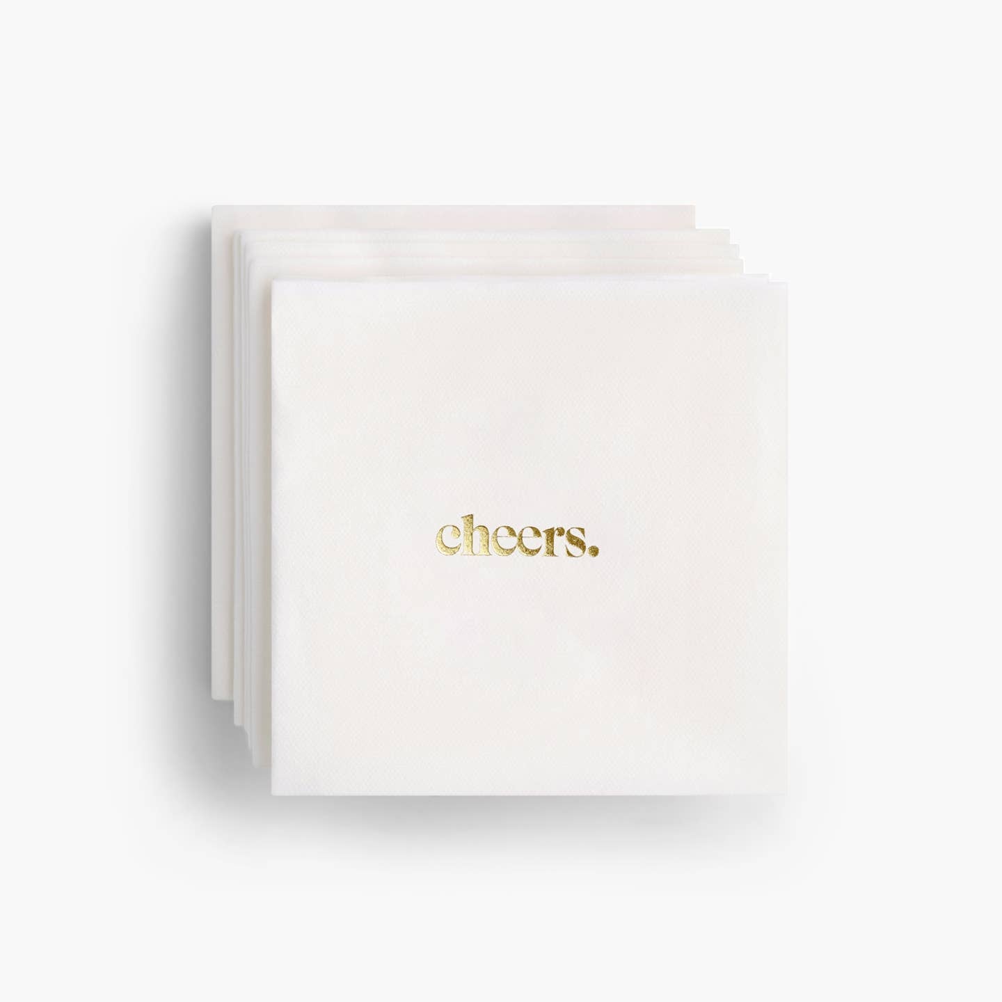 Cheers Gold Foil Cocktail Napkins - Set of 20